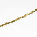 Armband in 333 Gelbgold Handarbeit gefaltet