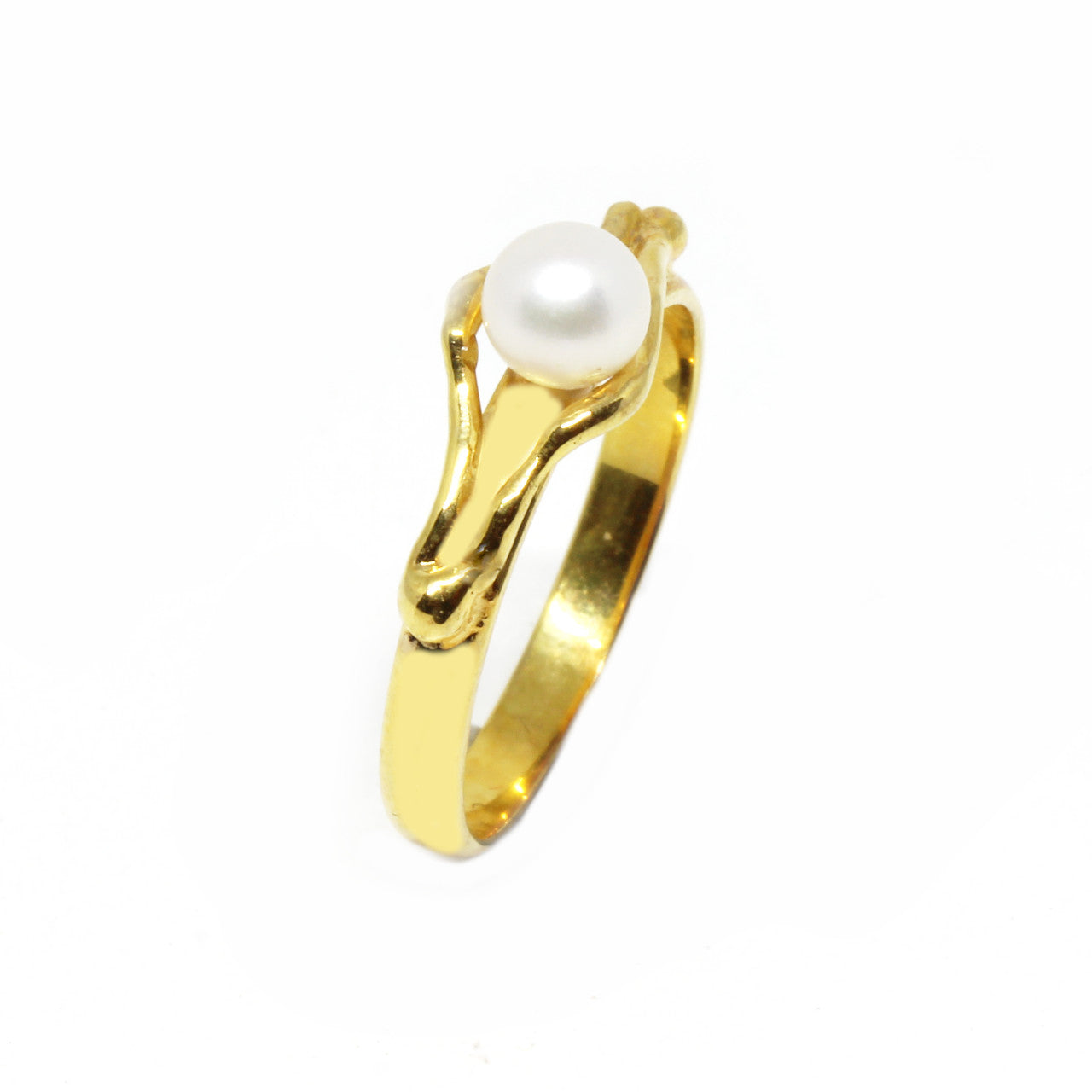 Ring in 333 Gelbgold mit Perle