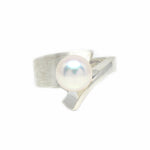 Silberring Handarbeit mit Perle