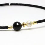 Wechselschließe Silberkugel mit Goldstaub