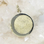 Anhänger in 585 Gelbgold mit Fingerabdruck