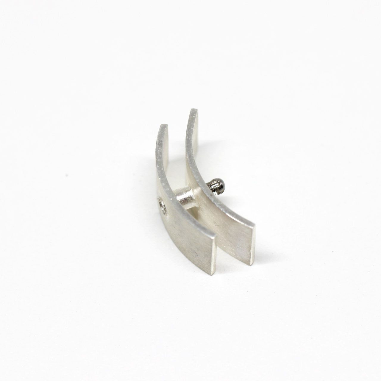 Einseitiger Adapter Silber rechts geschwungen