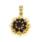 Anhänger 750 Gelbgold mit Granat