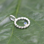 Kordelanhänger in Silber