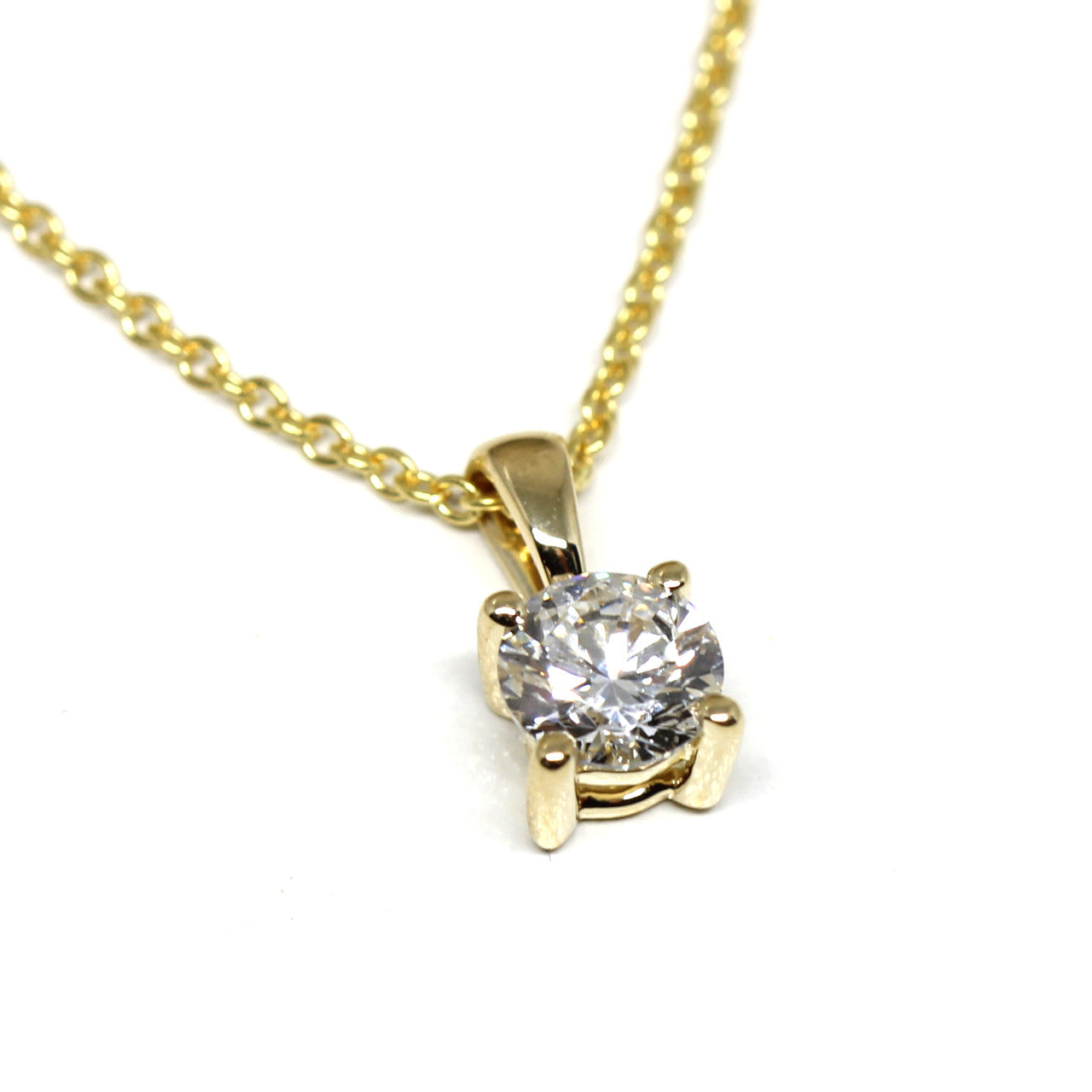 Anhänger in 585 Gelbgold mit Labordiamant von 0,50 ct.
