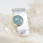 Silberanhänger zweifarbig mit Aquamarin