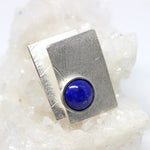 Silberanhänger seidenmatt mit Lapis