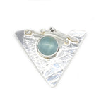 Silberanhänger seidenmatt mit Aquamarin