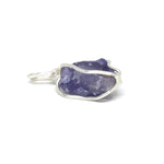 Silberanhänger Tansanit im Körbchen