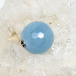 Wechselschließe Aquamarinkugel facettiert