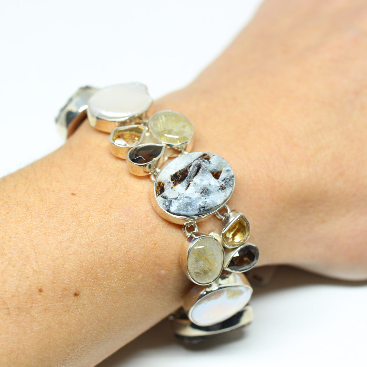 Armband Silber mit Edelsteinen
