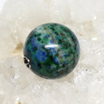Wechselschließe Azurit mit Malachit Kugel