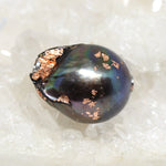 Wechselschließe Barockperle mit rosè Blattgold