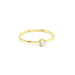 Ring in Gelbgold schmal mit Zirkonia