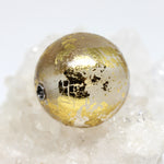 Wechselschließe Bergkristall Kugel mit Blattgold