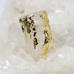 Wechselschließe Bergkristall klein mit Blattgold
