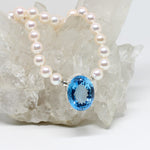 Wechselschließe in Silber mit Blautopas