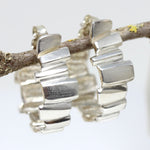 Creolenstecker Silber handgefertigt matt