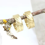 Creole in silbervergoldet mit Struktur