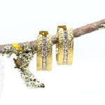 Creole in silbervergoldet mit Struktur