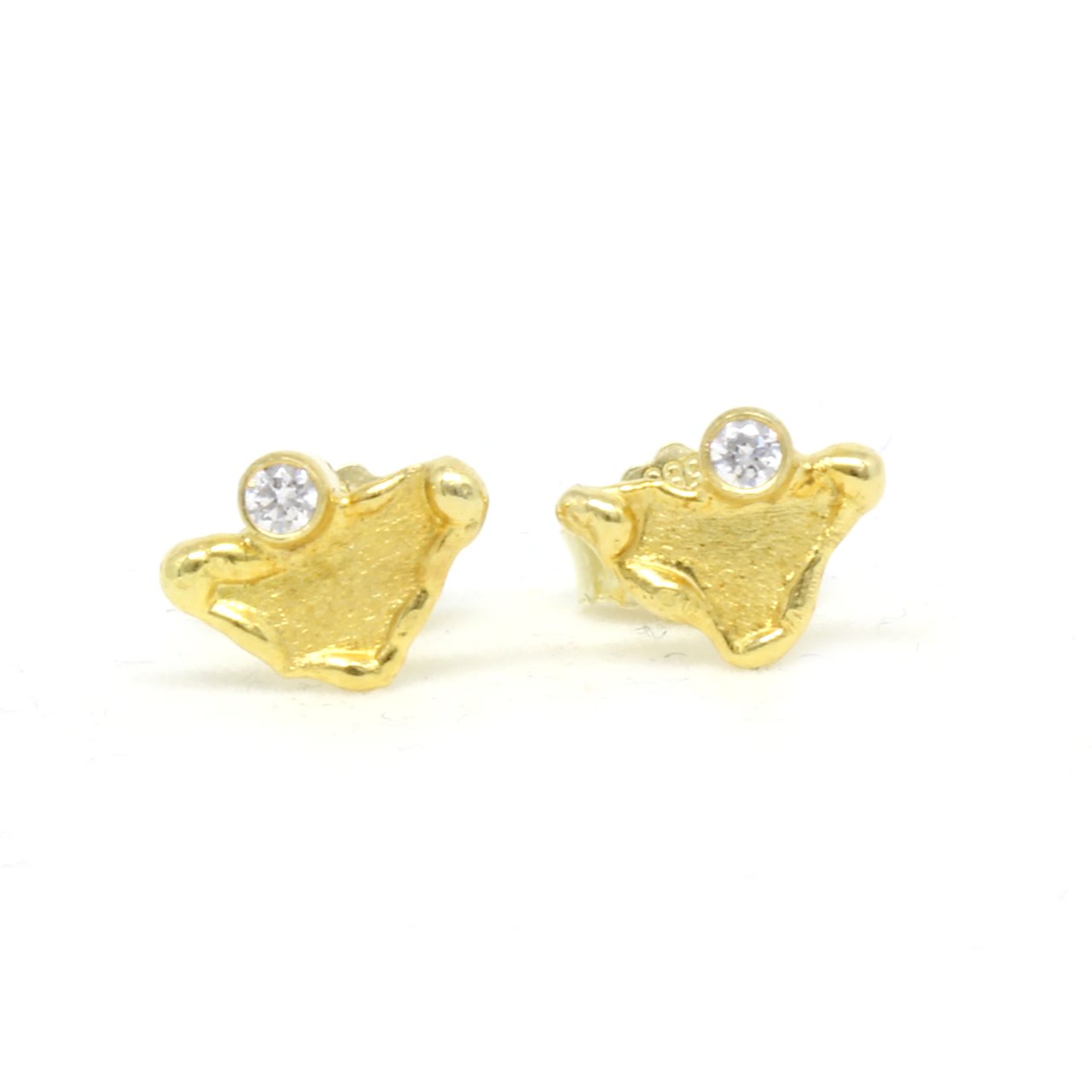 Ohrstecker 585 Gelbgold Zirkonia