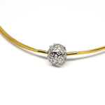 Wechselschließe Gitterkugel rhodiniert