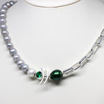 Einseitiger Adapter Silber links geschwungen