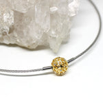 Wechselschließe Gitterkugel vergoldet