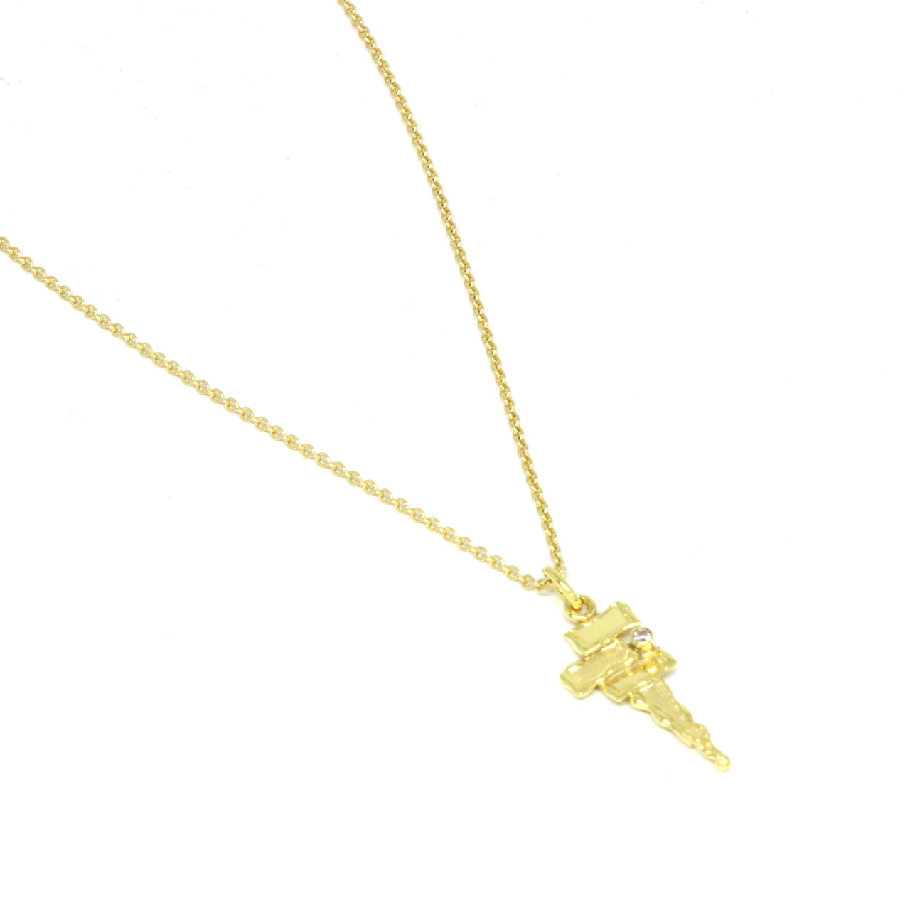 Anhänger in 585 Gelbgold mit Brillant