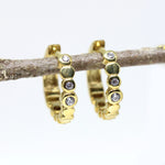 Creolen 333er Gelbgold mit Zirkonia