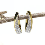 Creolen 333er Gelbgold mit Zirkonia