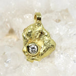 Anhänger Nugget in 585 Gelbgold mit Brillant
