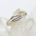 Ring in 585 zweifarbig mit Brillant