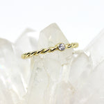 Ring in 333 Gelbgold gekordelt mit Zirkonia