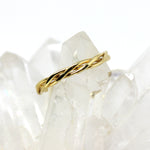 Ring in 333 Gelbgold gekordelt flach
