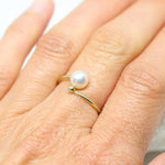 Ring in 585 Gelbgold mit Perle
