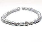 Wechselkette Süßwasser grau Nugget