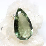 Wechselschließe in Silber mit grünem Amethyst