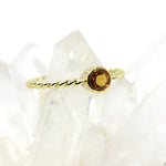 Ring in 333 Gelbgold mit echten Steinen