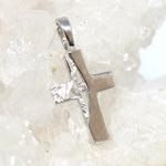 Silberanhänger Kreuz mit Zirkonia