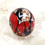 Wechselschließe Muranoglas rot gold