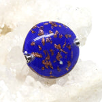 Wechselschließe Muranoglas flach blau