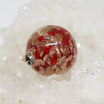 Wechselschließe Muranoglas rot gemustert