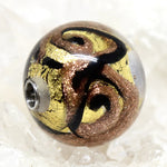 Wechselschließe Muranoglas Gold gemustert