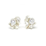 Ohrstecker Silber Handarbeit mit Zirkonia