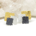 Ohrstecker in Silber dreifarbig