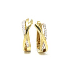 Creolen 333 Gelbgold mit Zirkonia