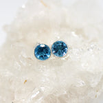 Ohrstecker Silber mit Blautopas