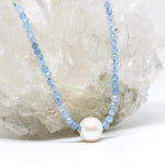 Aquamarinkette mit Perle