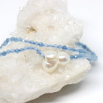 Aquamarinkette mit Perle